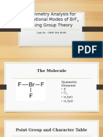 Symmetry Analysis For Vibrational Modes of BRF Using Group Theory