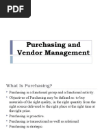 Purchasing and Vendor Management Lecture 6