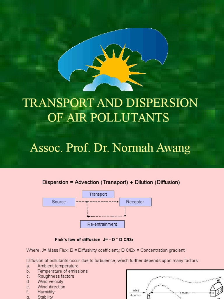 Air Pollutant Transport and Dispersion | PDF | Diffusion | Atmosphere ...