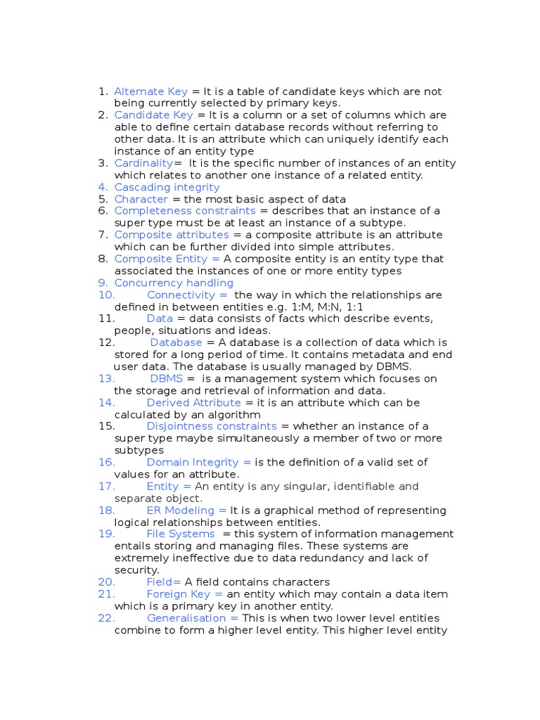 Database Terminology Explained | PDF | Relational Database | Databases