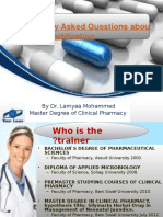 Frequently Asked Questions Abou T Board Certification: by Dr. Lamyaa Mohammed Master Degree of Clinical Pharmacy