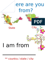 Where Are You From?: State City
