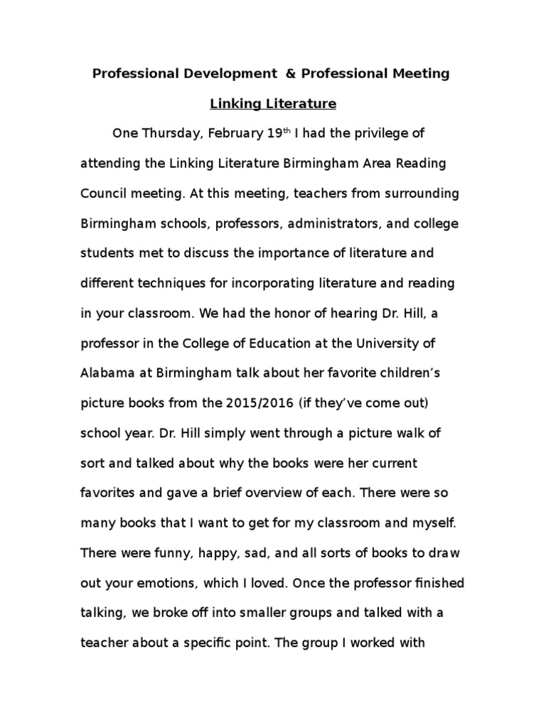 Professional Development | PDF | Teachers | Curriculum