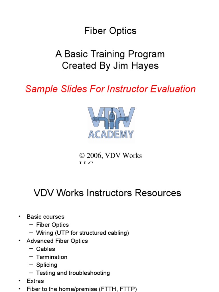 Fiber Optics Training Guide | PDF | Computers