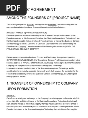 Founders' Agreement
