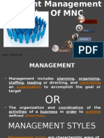 MNC Management Styles