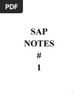 SAP Notes 1