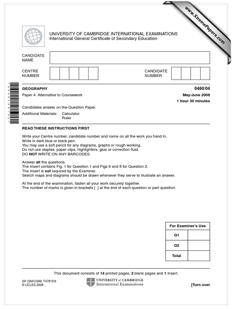 Cie Geography Paper 4 Ig Pdf Humidity Relative Humidity