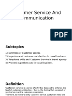 Customer Service and Communication