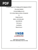 Download A Project Report on Training and Development of HAL by manjaribar SN31187389 doc pdf