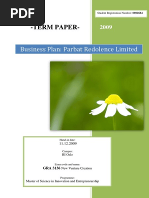 Essential Oils Business Plan