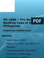 PD 1096 - The National Building Code of The Philippines: Prepared By: Cristobal Tardo