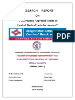 Performance Appraisal at Central Bank of India