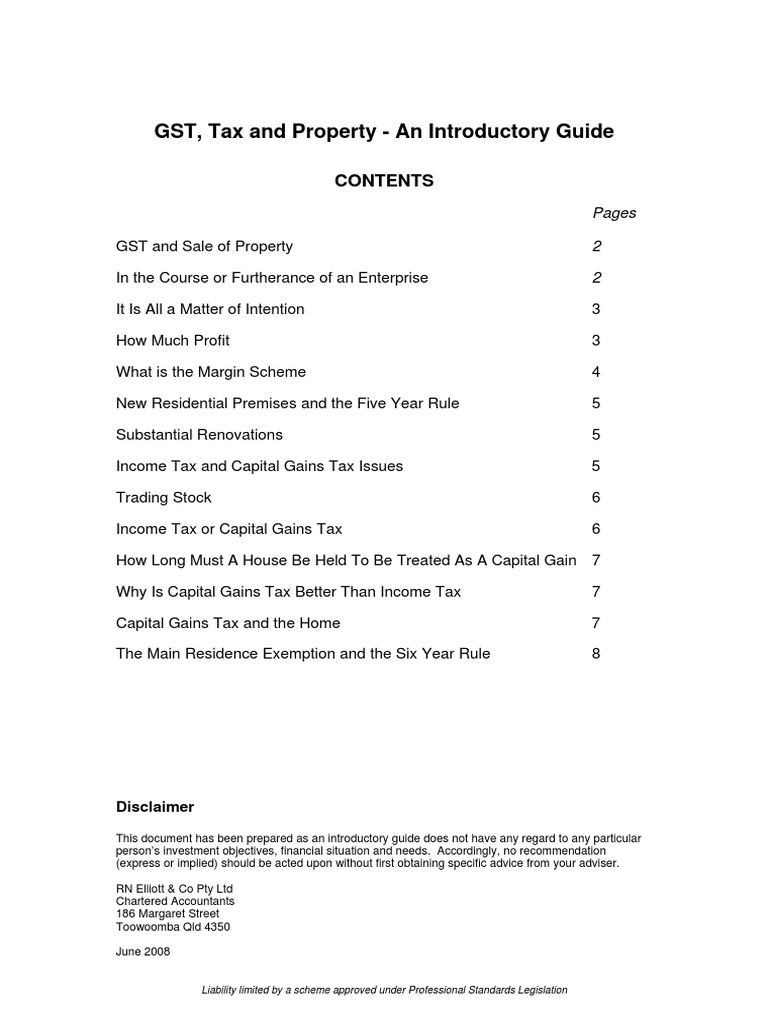 GST and Property Tax Guide | PDF | Capital Gains Tax | Value Added Tax