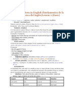 Sentence Pattern in English