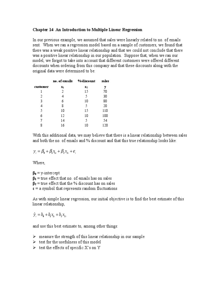 Chapter 14 An Introduction To Multiple Linear Regression: No. of Emails ...