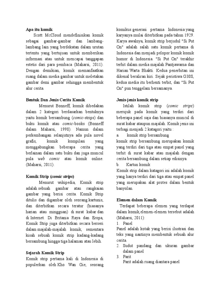 Materi Komik Strip