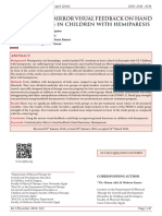 Effect of Mirror Visual Feedback On Hand Functions in Children With Hemiparesis