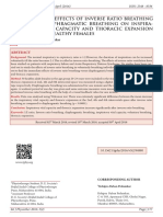 IMMEDIATE EFFECTS OF INVERSE RATIO BREATHING VERSUS DIAPHRAGMATIC BREATHING ON INSPIRATORY VITAL CAPACITY AND THORACIC EXPANSION IN ADULT HEALTHY FEMALES 