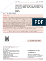 EFFICACY OF MODIFIED PROPRIOCEPTIVE NEUROMUSCULAR FACILITATION STRETCHING WITH CRYOTHERAPY OVER MANUAL PASSIVE STRETCHING WITH CRYOTHERAPY ON HAMSTRING FLEXIBILITY 