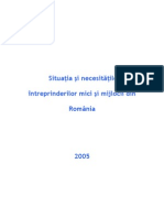 Situatia Si Necesitatile întreprinderilor mici şi mijlocii din România 2005