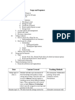 Scope and Sequence - Tws Student Teaching