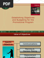 Establishing Objectives and Budgeting For The Promotional Program