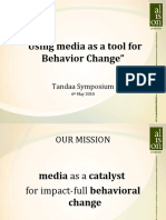 Using Media As A Tool For Behavior Change by Al Is On Productions - Tandaa Symposium May 2010