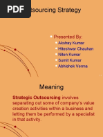 Outsourcing Strategy: Presented by