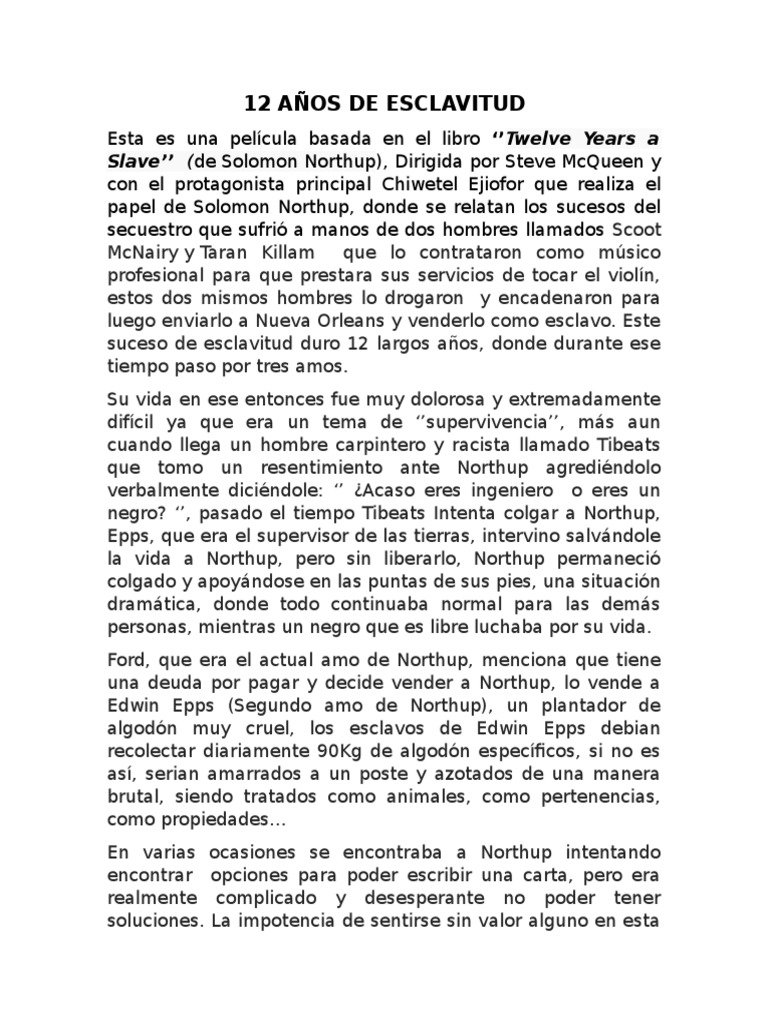 12 Años de Esclavitud Violencia Política