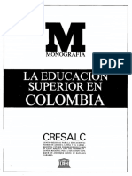 Historia de La Educacila Educacion Superior en Colombiaon en Colombia Unesco II 1985