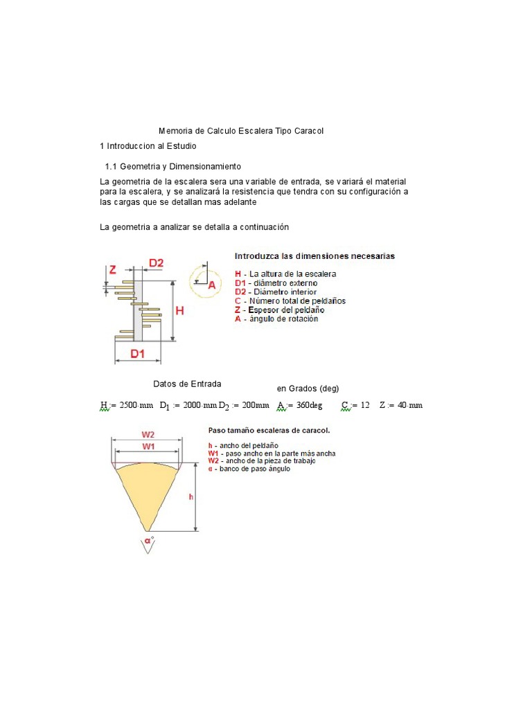 Memoria de Calculo Escalera Caracol Rmat Inacap | Esfuerzo cortante