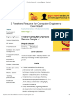 2 Freshers Resume for Computer Engineers - Download!