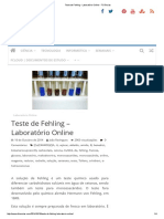 Teste de Fehling - Laboratório Online - FCiências