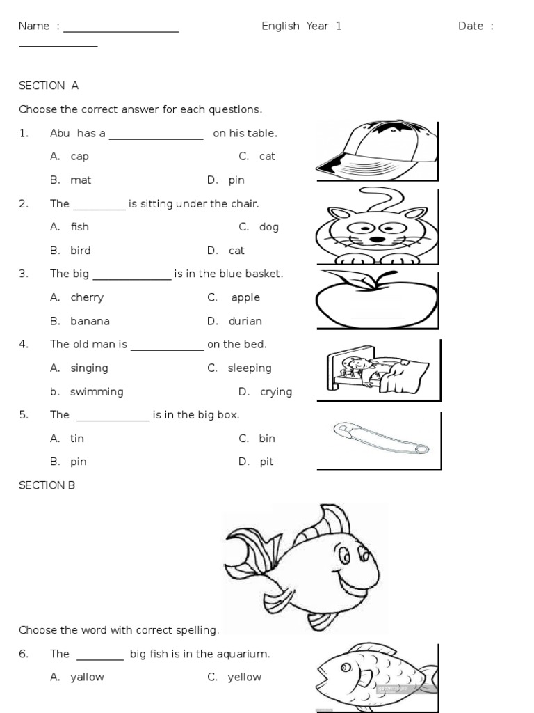 Latih Tubi Tahun 1 Bahasa Inggeris Pdf