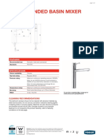 Mizu 1500 Mizu 1500 Extended Basin Mixer 2202216 Tech Warranty