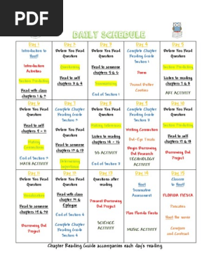 daily schedule