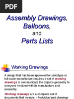 Assembly Drawings Balloons Parts Lists