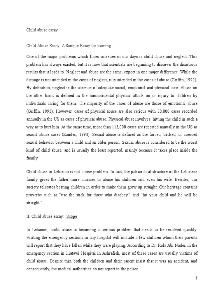 child abuse essay introduction