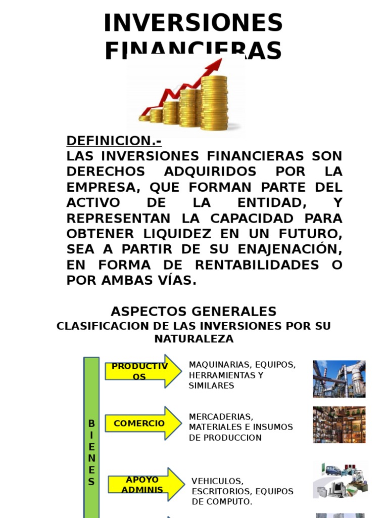 Definición y Tipos de Inversiones Financieras | PDF | Finanzas y dinero