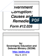 Government Corruption: Causes and Remedies Course, Form #12.026