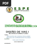Informe Replanteo de Curvas Metodo de Coordenadas Polares