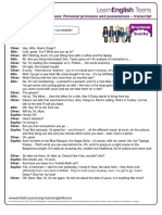 Gs Pronouns and Possessives - Transcript 1 PDF