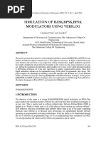 Simulation of Bask, BPSK, BFSK Modulators Using Verilog