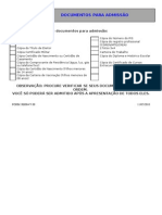 Form. RH004 V.00 Documentos para Admissão