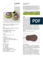 Butterfly Garden Baby Booties Free Crochet Pattern