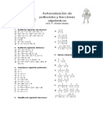 Autoevaluación de Polinomios y Fracciones Algebraicas MCS I