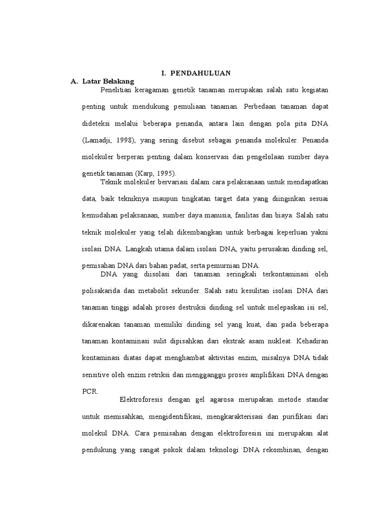 Laporan Isolasi Dna Tanaman