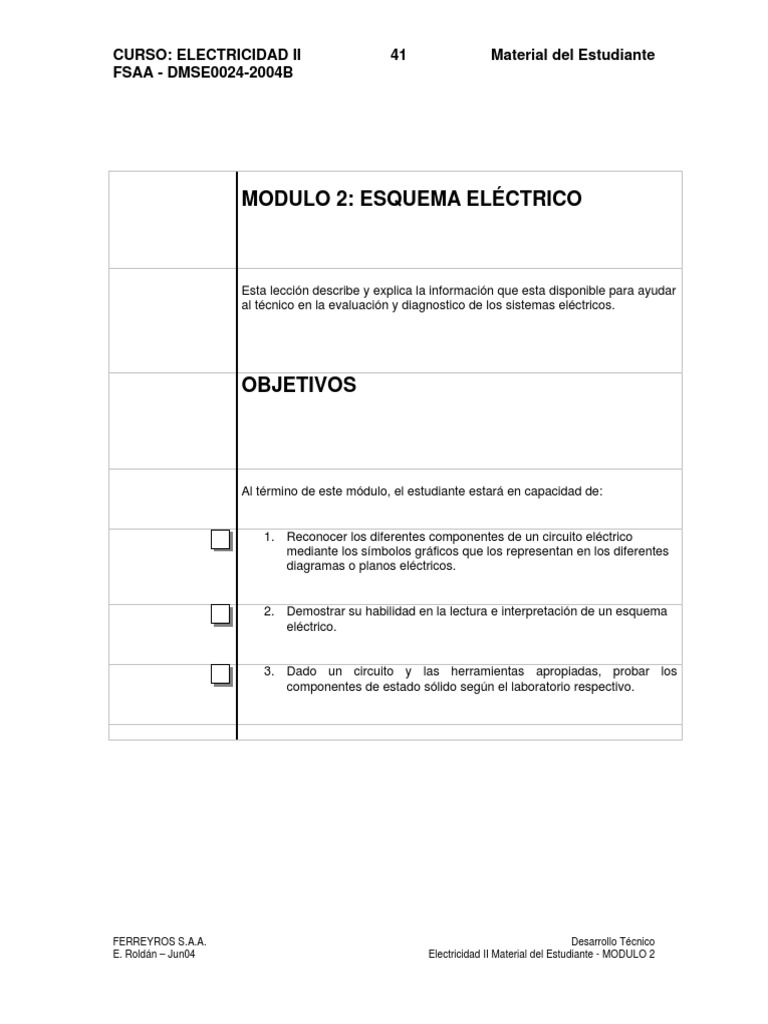 Electricidad II Material Del Estudiante EXAM - MODULO 2 | PDF | Lectura ...
