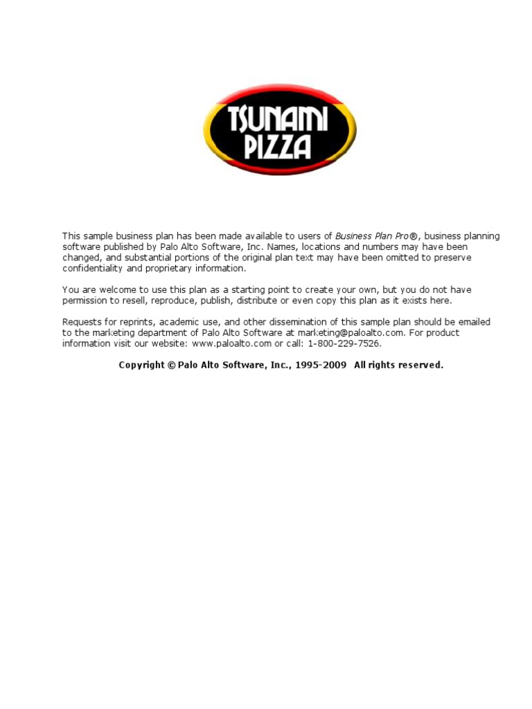 Tsunami Pizza PDF Value Added Tax Balance Sheet